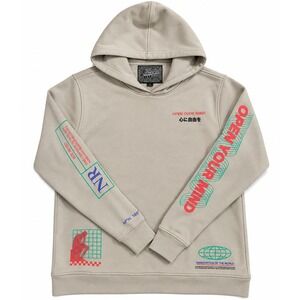 Brooklyn Cloth Open Your Mind Graphic Hoodie Tan Beige Mens Large Streetwear